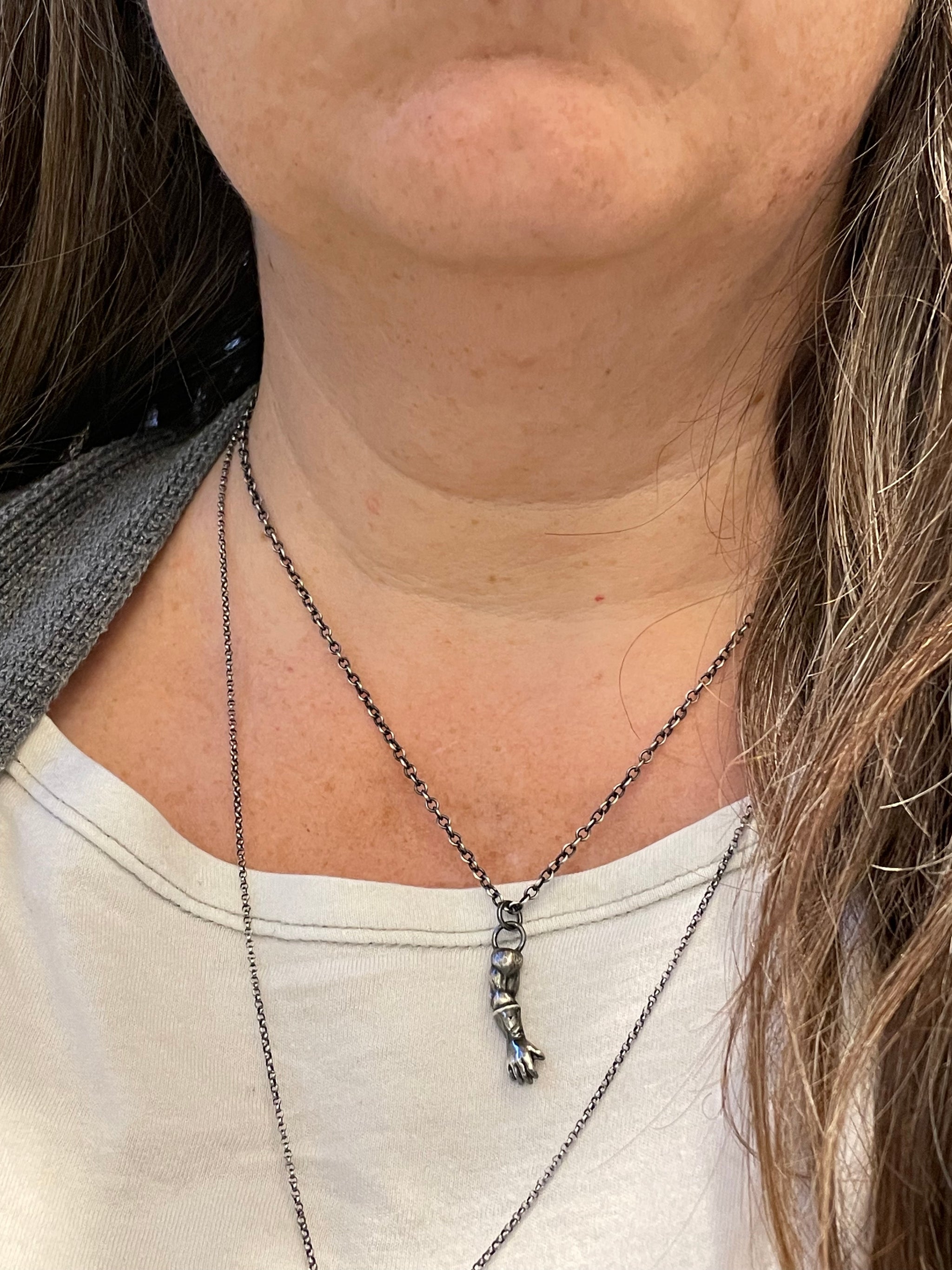 Superhero Arms Necklace and Charm