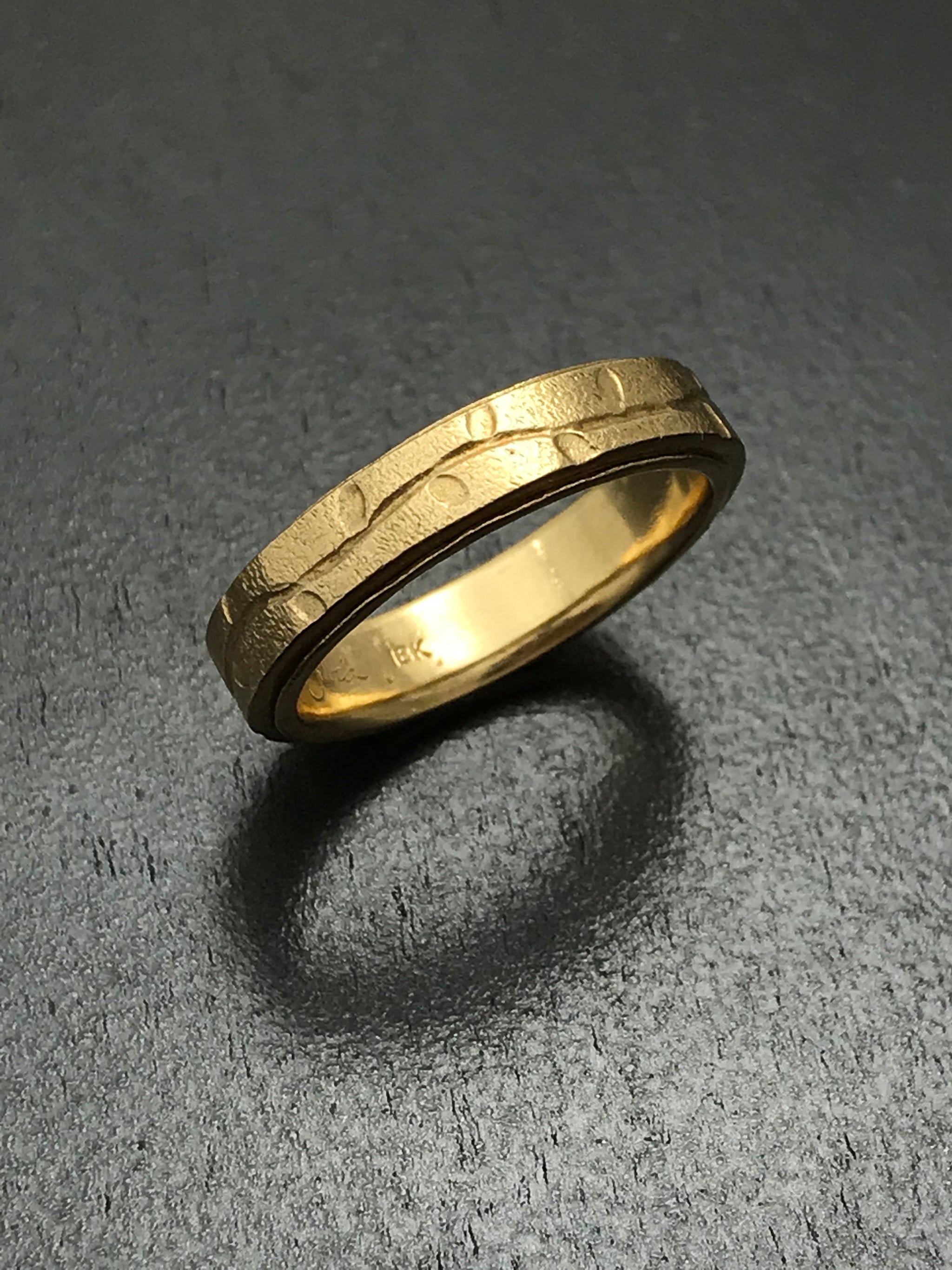 18K Yellow Gold Layered Vine Band