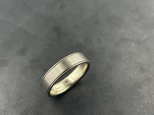 Titanium Band with 14k White