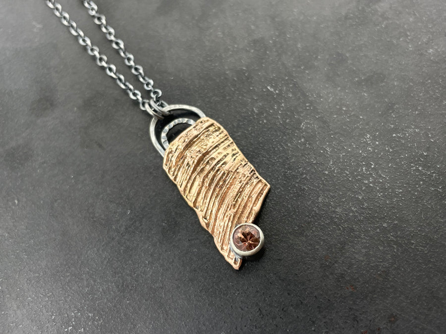 Impressions necklace 14k rose