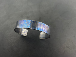 Titanium Cuff Wavy Texture