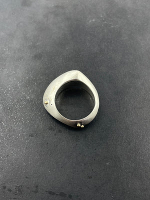 In Flow ring with gold and brown diamond
