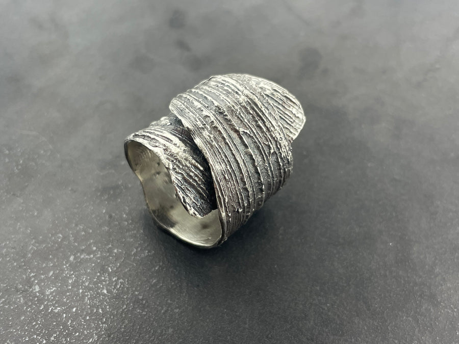Wide Impressions Wrap Ring