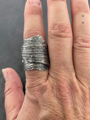 Wide Impressions Wrap Ring
