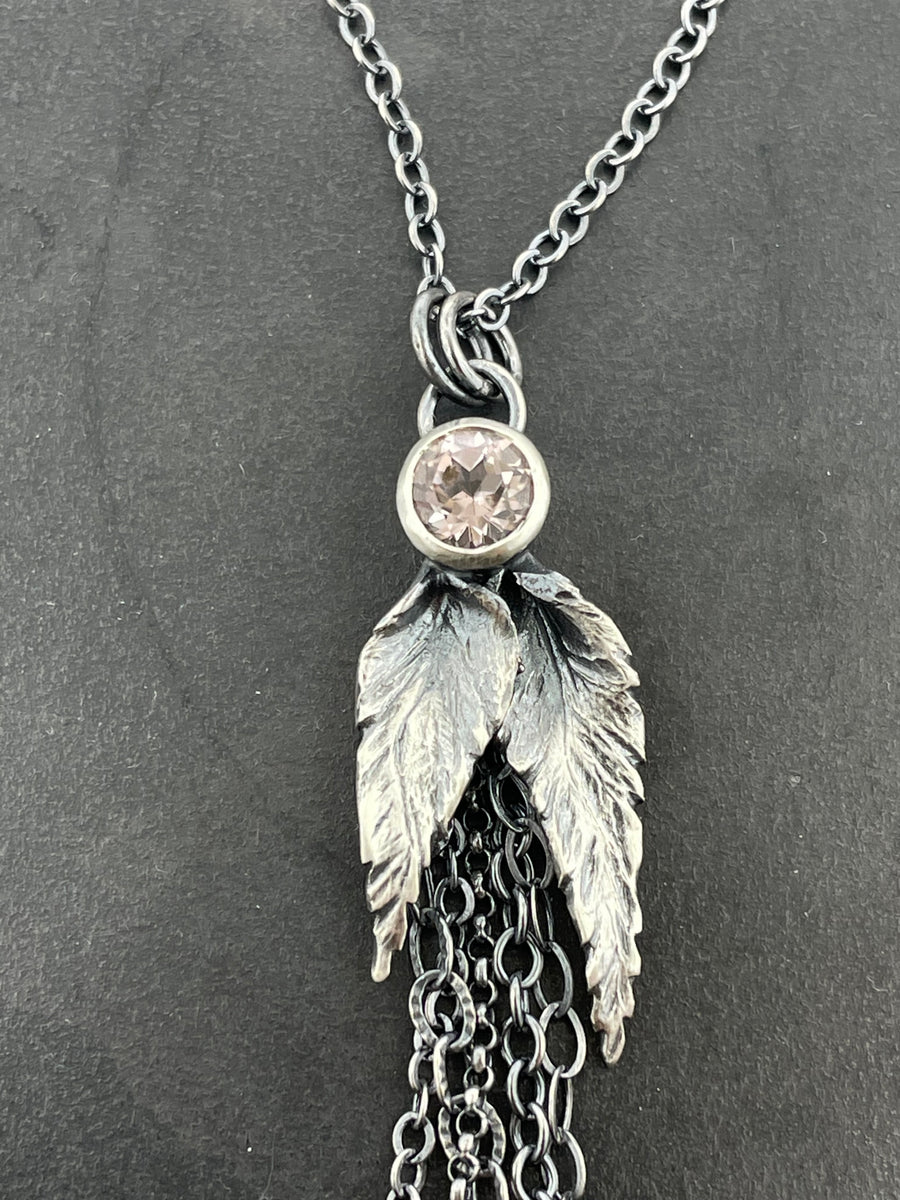 Pink Tourmaline Chandelier necklace