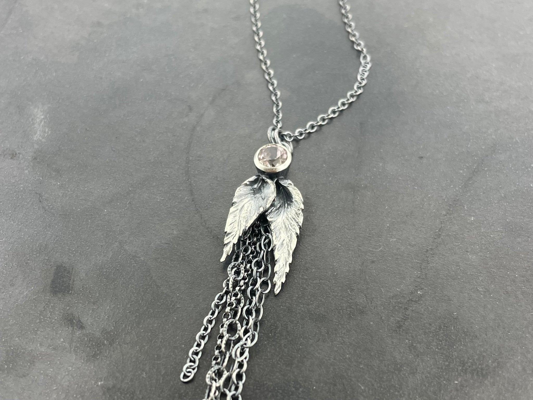 Pink Tourmaline Chandelier necklace