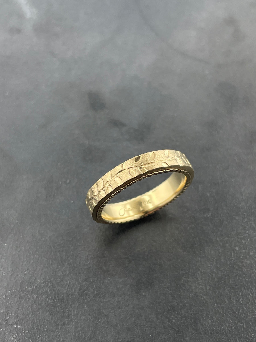18K Yellow Gold Layered Vine Band