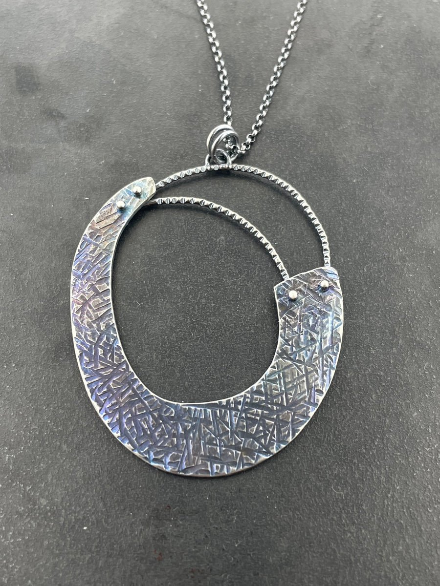 Rise and Titanium Vines Necklace