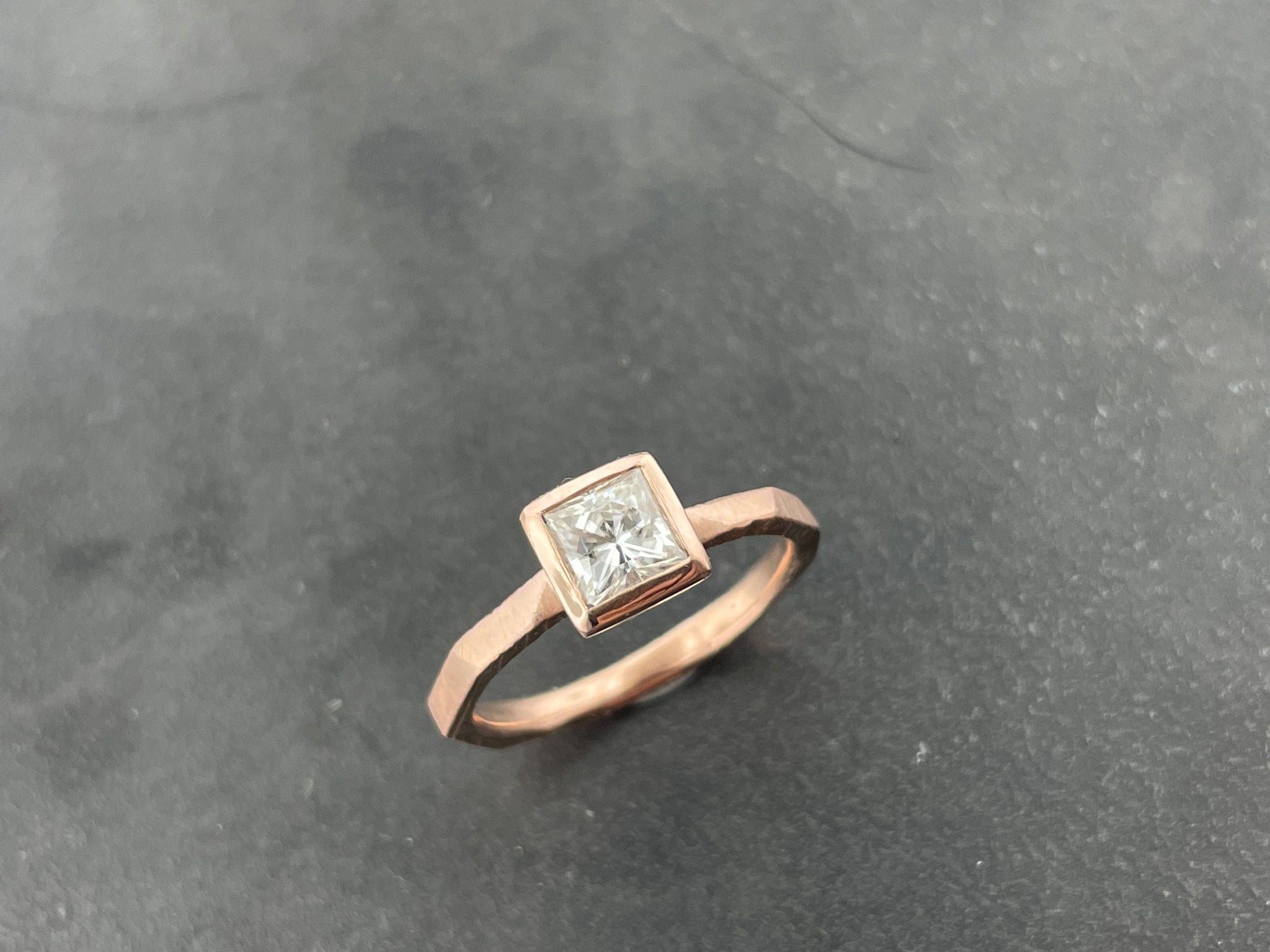 14k Rose Moissanite Ring