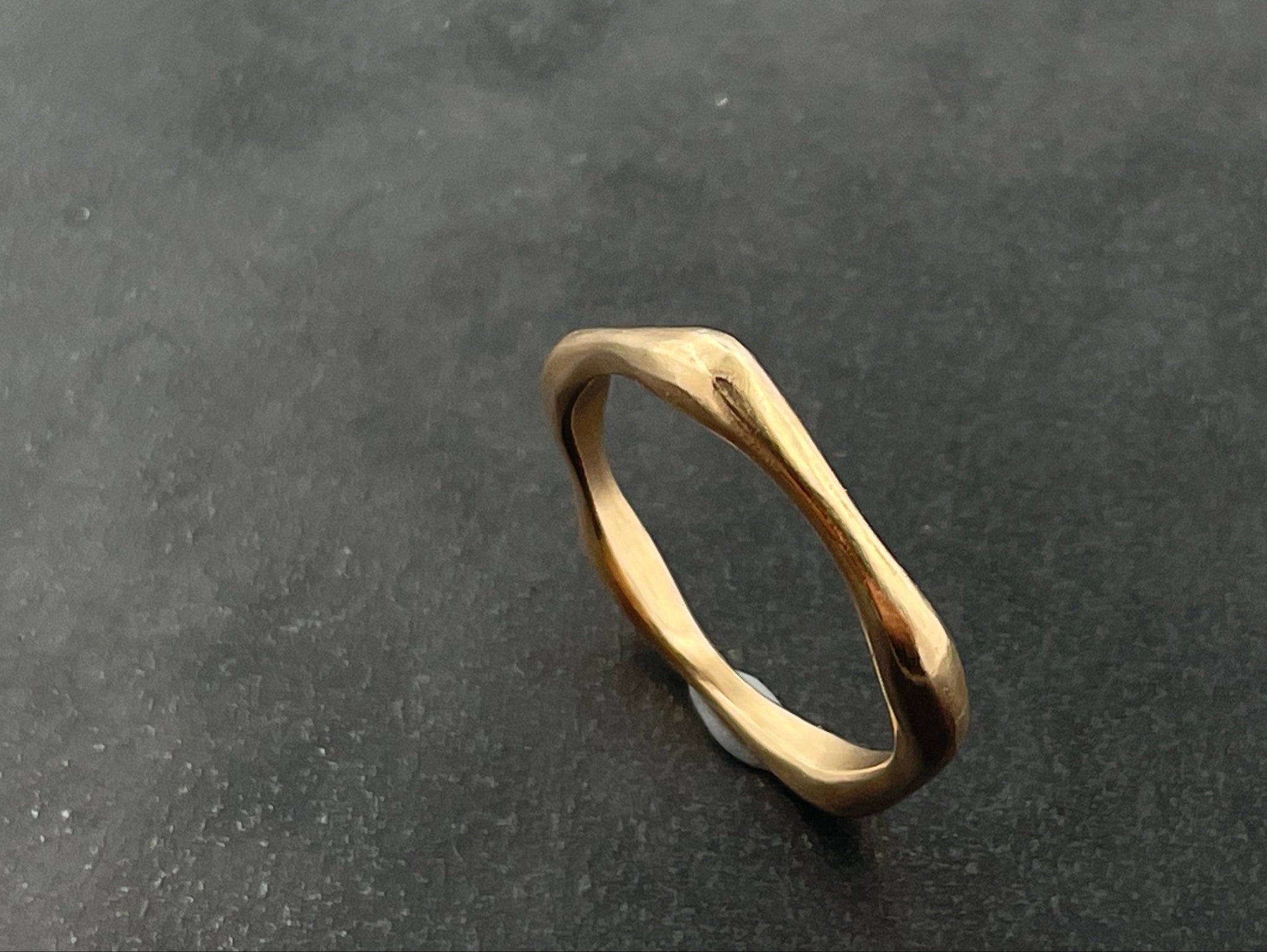 14k Peach Architectural Stacking Ring III