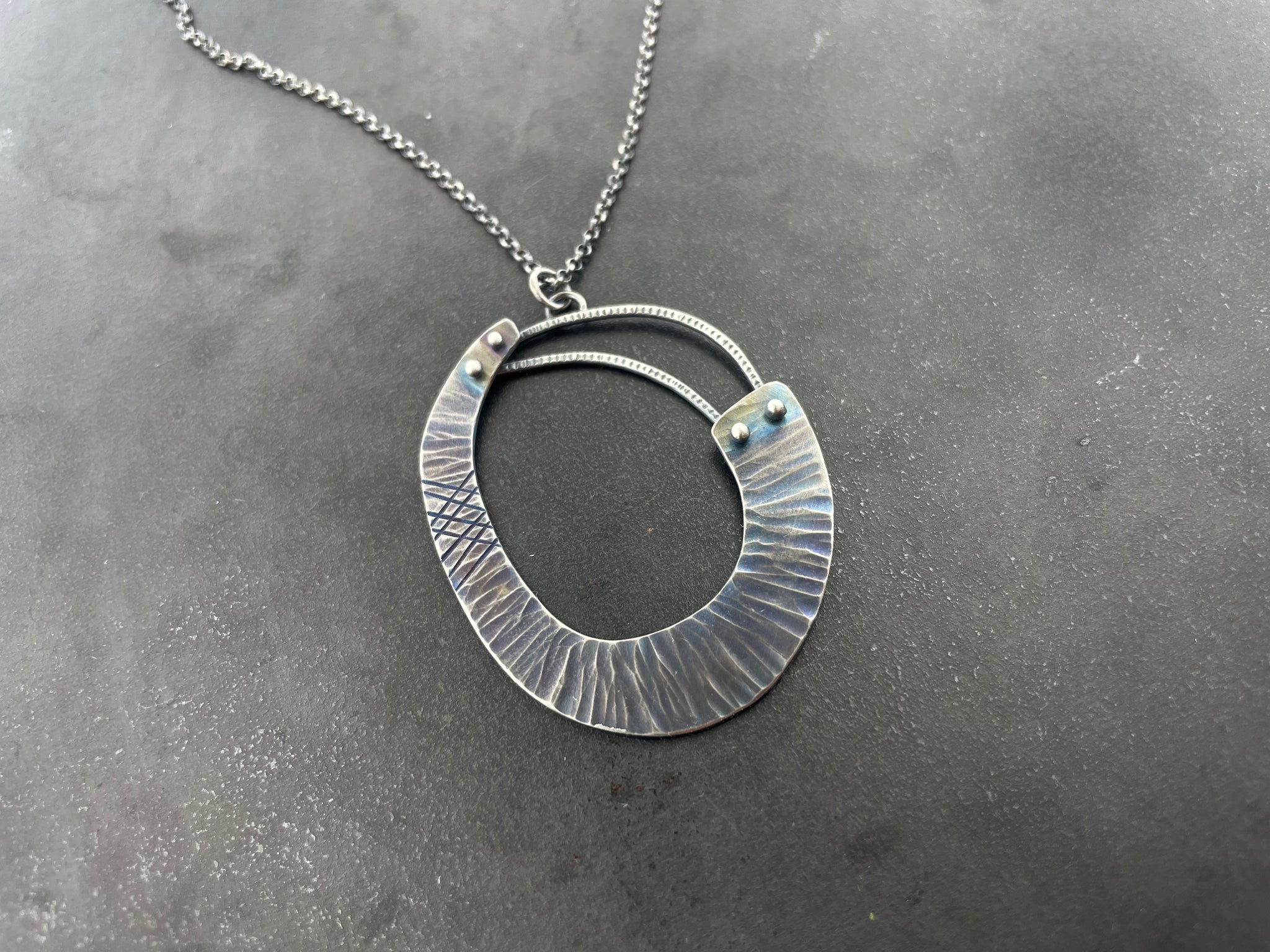 Rise and Titanium Necklace
