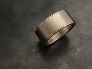 Titanium Wide Band with 14k White