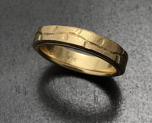 18K Yellow Gold Layered Vine Band